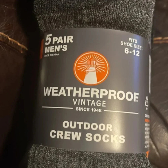 Weatherproof Men's Outdoor Crew Sock, 5-pair - Picture 5 of 9